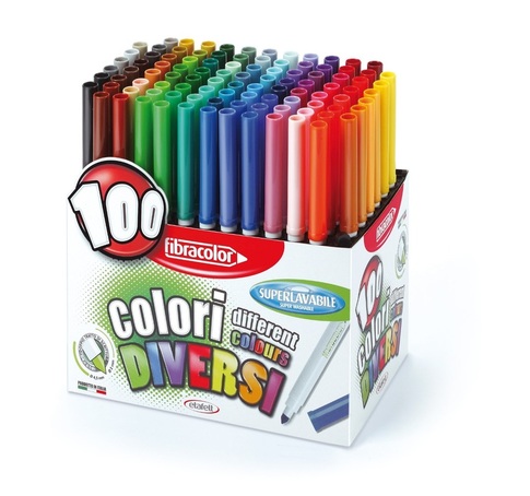 Fibracolor Fiber Pen 100set 