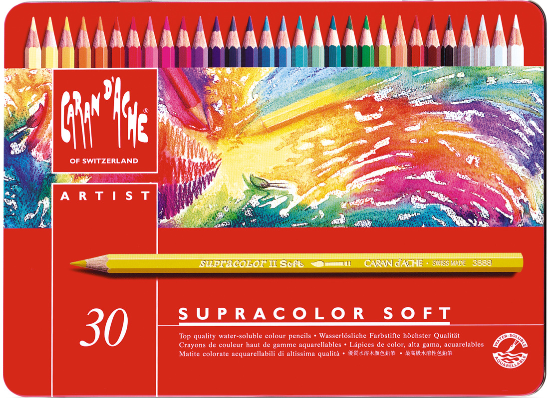 L'Esprit des Alpes & Supracolor pencils by Caran D'Ache - Colour with Claire