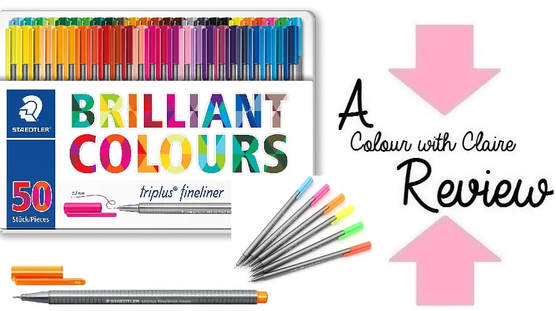 Staedtler Triplus Fineliner Pens Review - Colour with Claire