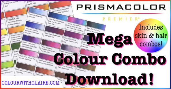 150 Prismacolor Premier Colored Pencils Swatch Chart 