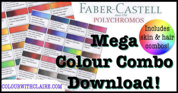 Mega Polychromos Combo Chart! - Colour with Claire